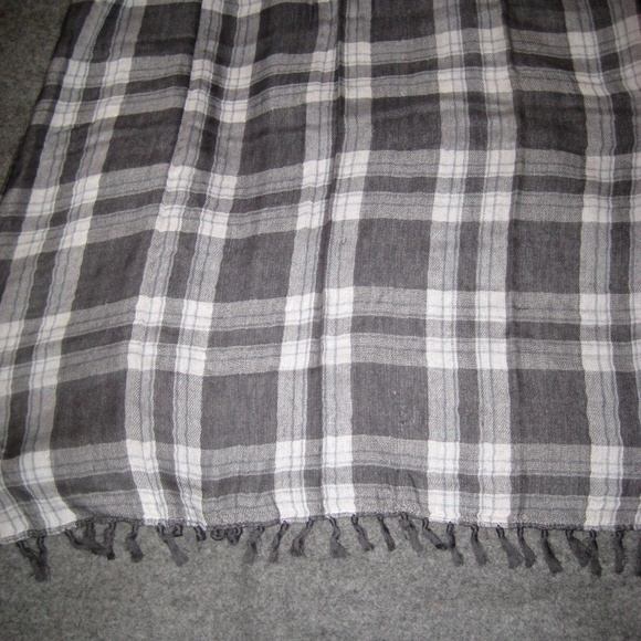 AllSaints Black Check Scarf All Saints - Picture 4 of 5